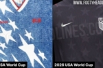美国队2026年世界杯客场球衣谍照：碳黑色主色+银色logo+星形图案